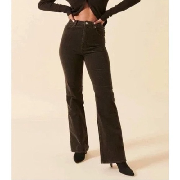 ROLLA'S Dusters Bootcut Espresso Corduroy Pants Size 25 High Rise Slim Boot New - Picture 1 of 16
